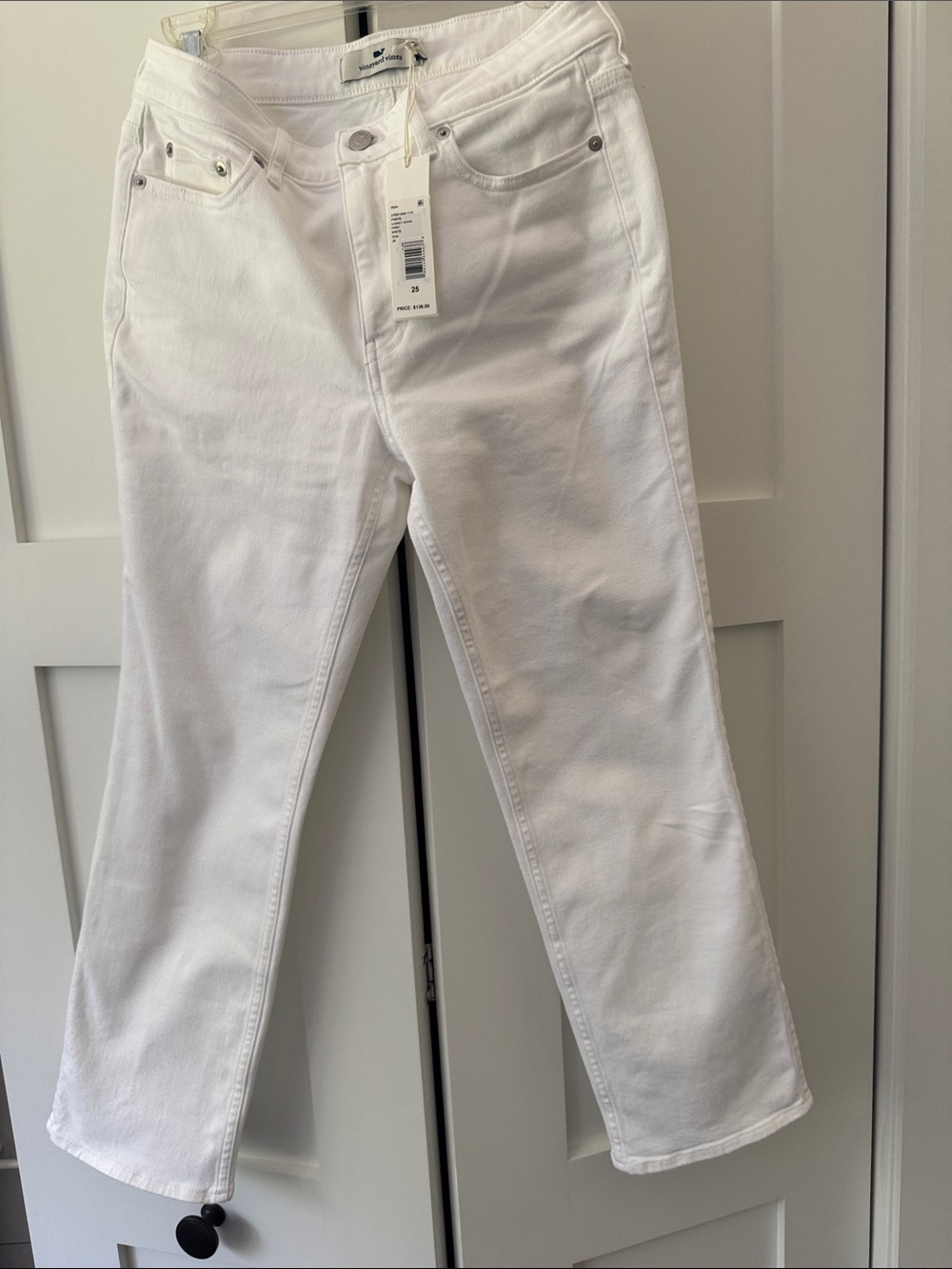 Vineyard Vines Audrey White Cropped Straight-Leg Jeans